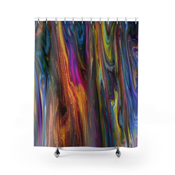 Bless International Abstract Shower Curtain Wayfair   Abstract Shower Curtain 